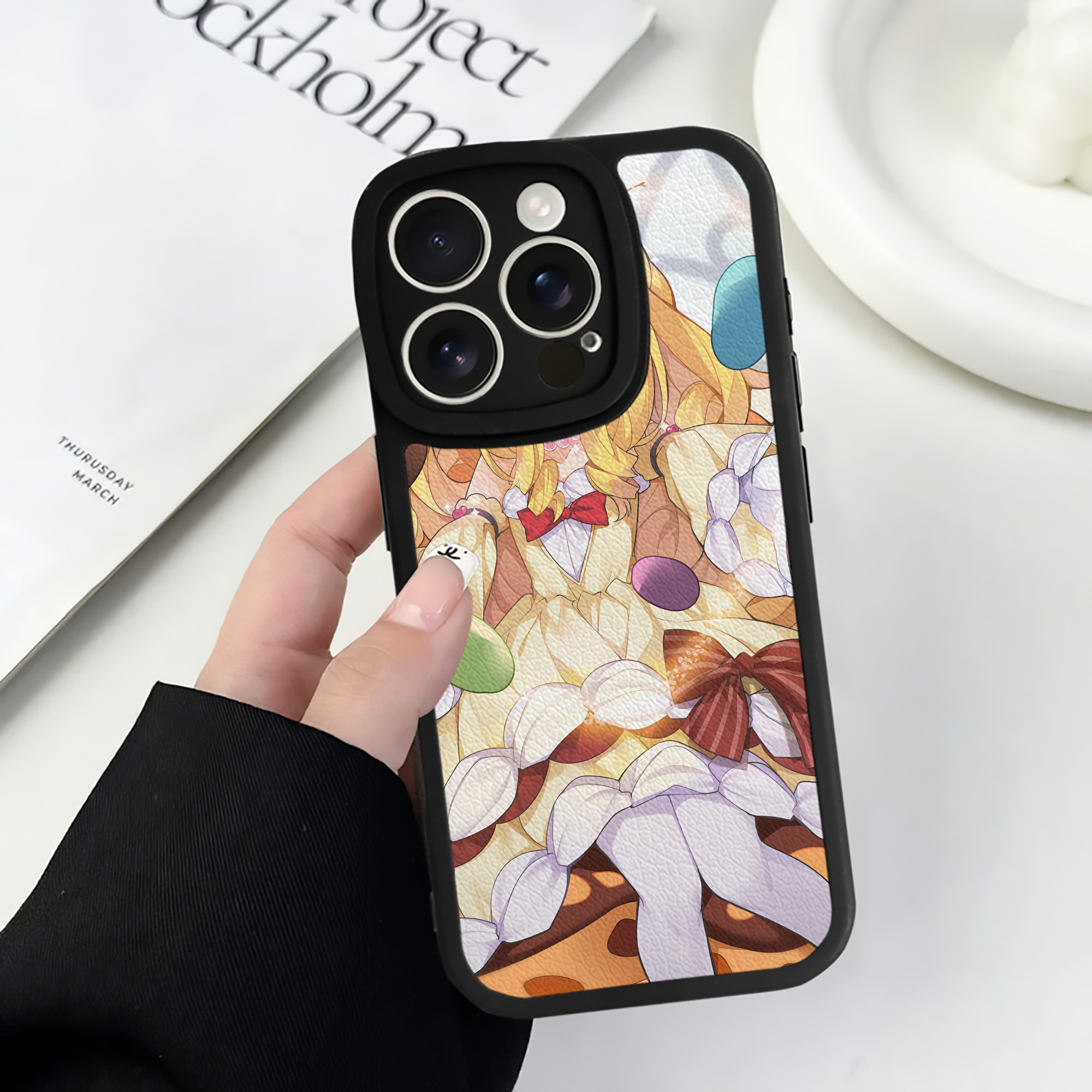 （画像用） 遊☆戯☆王 Yu-Gi-Oh! 【iPhone 16シリーズ対応】シリコンスマホケース（レザー調） 材質：シリコン